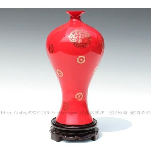The real thing China red vase/ceramic bottle/jingdezhen ceramics