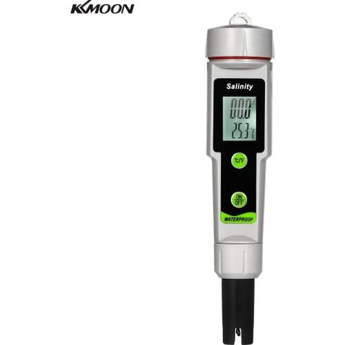 KKMOON Waterproof Salinometer Salinity Meter 2-in-1 Salinity & Temperature Test Pen Meter 0~199.9ppt -50~70℃ ℃/℉ Conversion