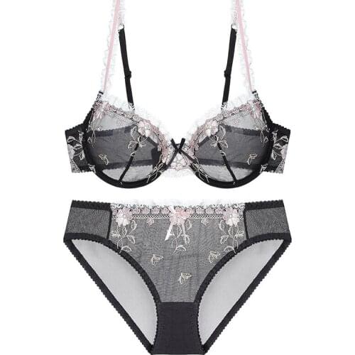 High Grade Push Up Bra Thong Sets Sexy Lace Bras For Women Underwear Bra Set Lace Sexy Lingerie Panty Female Underwear Lingerie