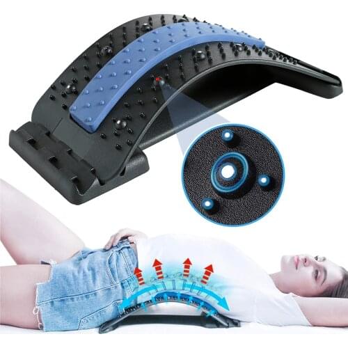 Magnetic Back Massager For Neck Stretchering Posture Corrector Massage Pillow Pain Relief Waist Spine Traction Mechanism Therapy