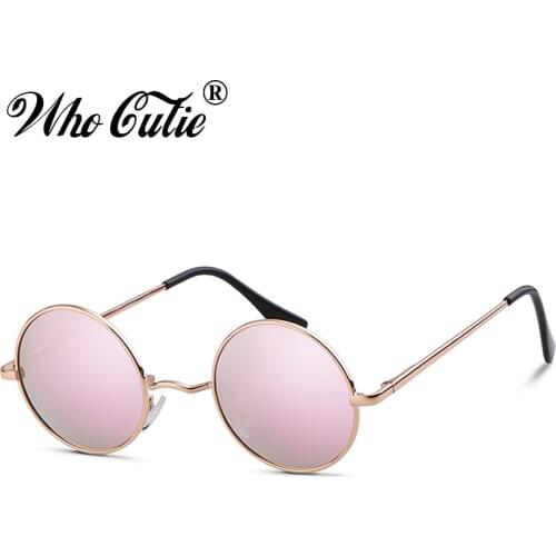 Fashion Retro 90s Small Round Sunglasses Polarized Women Brand Designer Vintage Metal Frame Mirror Lens Sun Glasses Shades OM801