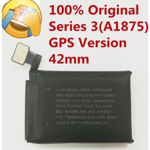 Original GPS Version A1875 Battery Real 342mAh For Apple watch 3 42mm Series 3 gps a1875 battery