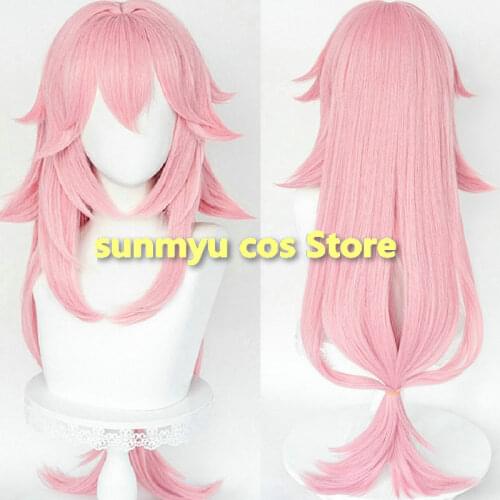 Game Genshin Impact Yae Guuji Wig Hairwear Cosplay