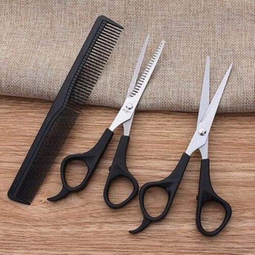 3PC/Set Professional Barber Hair Cutting Comb Hair Scissors Cutting Shears Salon Thinning Hairdressing Comb Styling Tool