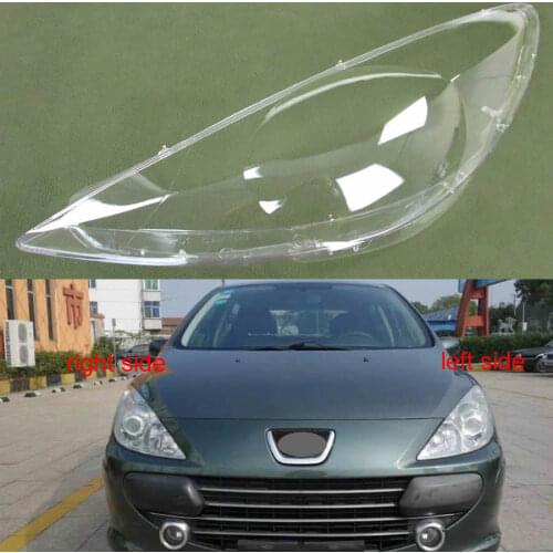 For Peugeot 307 2008 2009 2010 2011 2012 2013 Transparent Lampshade Lamp Shade Front Headlight Cover Shell Cover Lens Glass