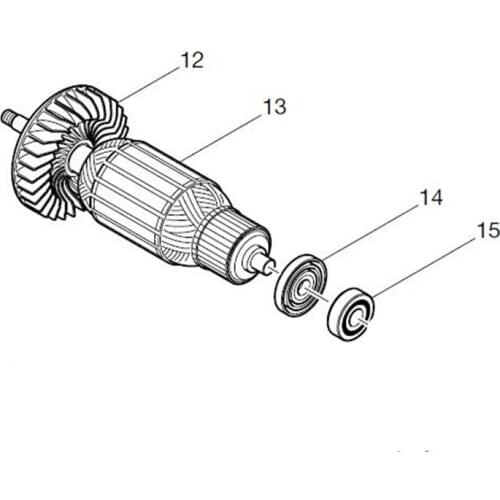 AC220-240V MAKITA 518761-3 Rotor Motor Armature for GA9030R GA9030 GA7030R GA7030 Rotor