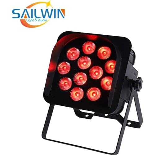 Stage wash light 12x18w 6in1 mobile wifi dmx wireless battery powered reflector par led