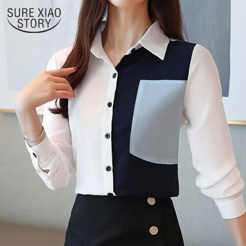 Spring Long Sleeve Chiffon Striped Blouse Women OL Cardigan New Women Shirt Women Clothes Tops Chemisier Femme 7089 50