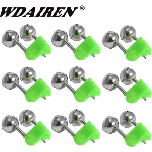 5Pcs/lot Fishing Rod Bite Alarm Bells Twin Bells Clip Alerter Fish Bite Alarm Pesca Fishing Tool Accessories FA-231