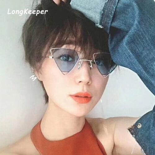 High Qualuty Vintage Steampunk Sunglasses Women Triangle Sunglasses Unisex Metal Retro Shades Cat Eye Sun Glasses Free Shipping