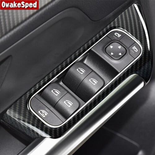 Car Styling Window Glass Lifting Buttons Decoration Cover Trim Interior Stickers For Mercedes Benz B Class GLB W247 2020 LHD