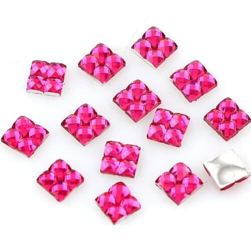 New Fashion 4x4mm Nail Art Resin Square Shape Rhinestone About 1000pcs 21 Kind Colors For DIY Nail Art Decorations