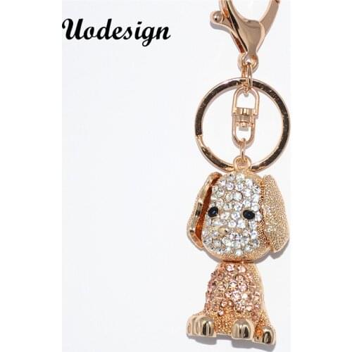Uodesign New Cute Dog Keychains Innovative Trinket Keyring For Women Men Novelty Items Car Key Chain Key Holder Christmas Gift