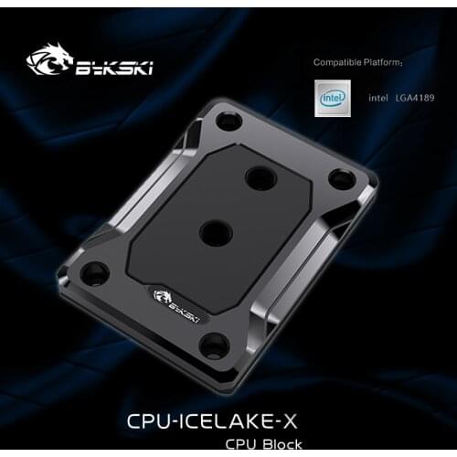 Bykski CPU-ICELAKE-X, CPU Water Block For INTEL LGA4189 / ICELAKE Black POM Version,CPU Cooler,Processor Radiator