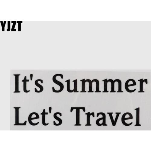 YJZT 18.9CM×7.5CM Its Summer Lets Travel Personality Motorcycle Decal Car Stickers Visible 13D-0791