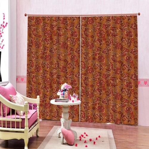 Photo Custom Flower Curtains for Windows Drapes Luxury Printing Shade Curtain For Living Room Bedroom Curtains