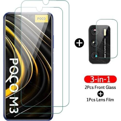 For Xiaomi Poco Pocophone M3 X3 NFC Tremp Safety Glas On Focophone Foco Little M3 M 3 X3 Pocom3 xiaomim 3 Camera Protection Film