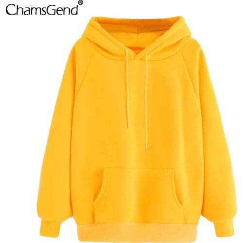 2020 Autumn Winter Casual Women Hoodies Sweatshirts Long Sleeve Yellow Girl Pullovers Loose Hooded Female Thick Pocket Hooded