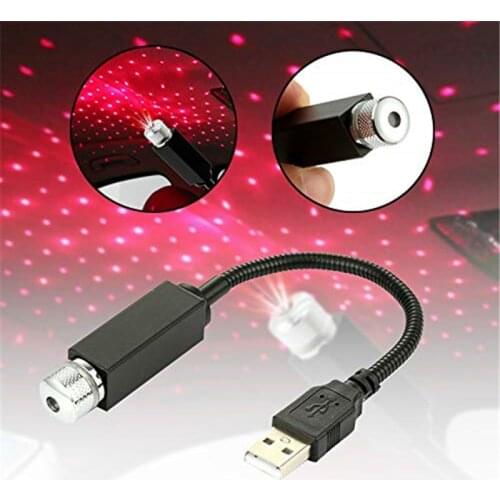 1pcs USB Mini LED Car Roof Star Night Light Decorative Lamp Projector Adjustable Atmosphere Home Ceiling Decor Light