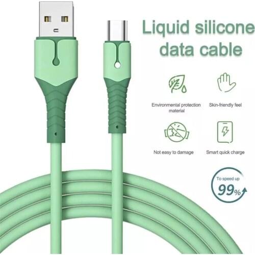 2M Liquid Silicone Cable For iPhone 12 11 Pro Max X XR XS 8 7 6 6S 5 5S SE for iPad Charging Charger Cord Wire For iPhone Cable