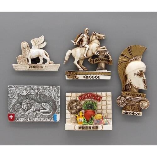 3d fridge magnets French Provence lucerne lion Spartan Alexander Knight Italy Venice lion world tourism souvenir home decoration