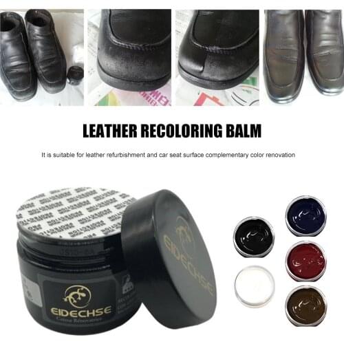 50ML Auto Leather Recoloring Balm Renew Restore Repair Color To Faded Scratched Leather For Couches Car Seats Clothing Purses