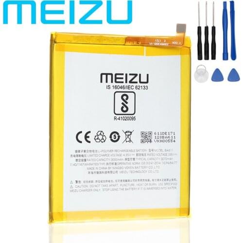 Meizu 100% Original BA611 3070mAh Battery For Meizu M5 Meizy Meilan 5 Smartphone In Stock Latest Production High Quality Battery