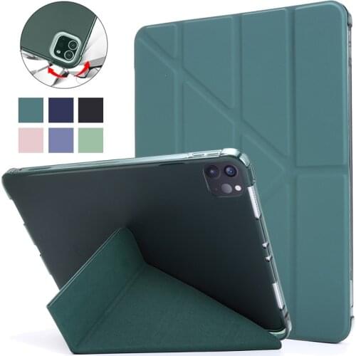 For iPad Pro 2021 Case 11 12.9 inch PU Leather TPU Back Stand Smart Cover on For iPad Pro 12 9 Case 2021 2020 with Pencil Holder