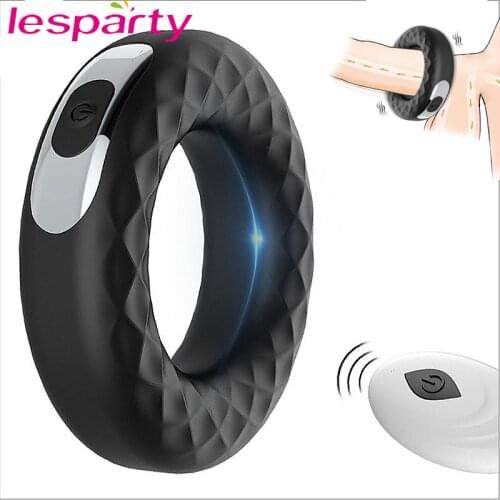 Erotic Vibrator Penis Ring Male Sex Toys for Adults Cock Rings Remote Control Masturbator Delay Ejaculation Sex Tools for Couple