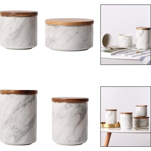 Nordic Style Marbling Sealed Jar Creative Design Food Storage Jar for Tea