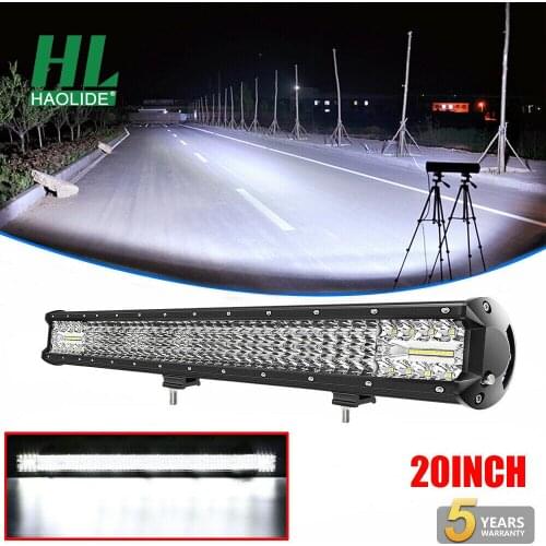HAOLIDE QUAD Row 20Inch 1600W LED Light Bar Flood Spot Offroad Car Truck Driving Lamp 22 Inch