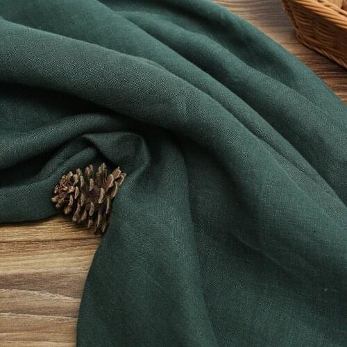 High Grade Clothing Ramie Fabric for designer diy,Blackish green fabric for patchwork