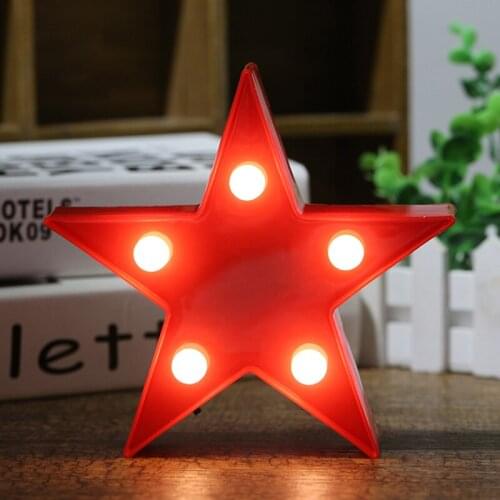 Small Star Shaped LED Desk Lamp Night Lights Decoration Kid Room Night Light Decorations