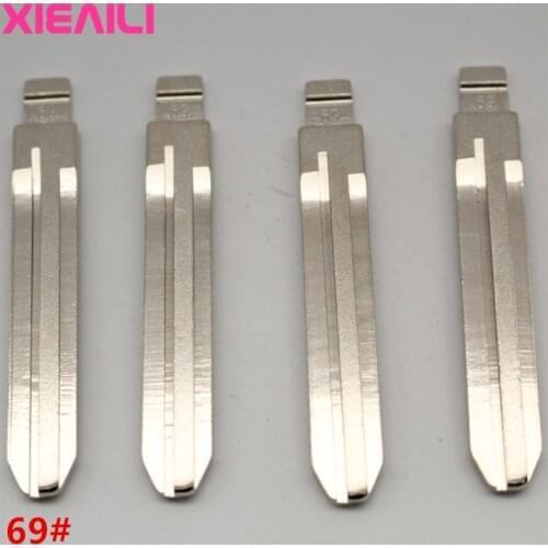 XIEAILI 50Pcs 69# Metal Blank Uncut Flip KD Remote Key Blade For Toyota For Subaru S622