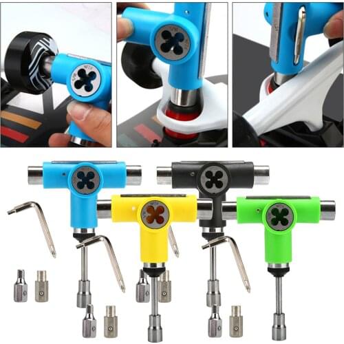 Multi Skateboard Scooter Roller Skate Longboard T Shape Tool Wrench