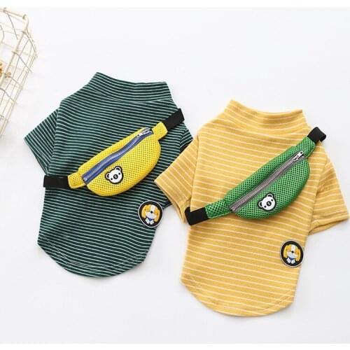 Fashion Pet Dog Clothing for Dogs Shirt Striped Dog Clothes Puppy Pet Outfits Clothing for Dogs Tshirt French Bulldog