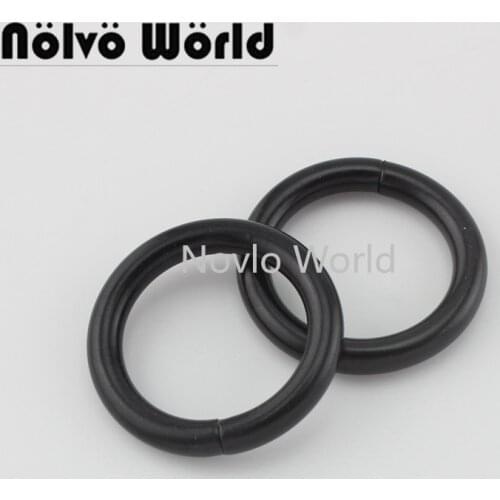 Nolvo World 5-20-100pcs 25.5mm 1 Inch non welded o ring,Black color 2.5cm ring for bag handcrafted,1" Opened Round Rings