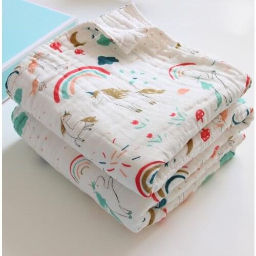 Baby Six Layers Of Gauze Bath Towel Crib Wrap Blanket Kids Boy Girl Nap Cover Quilt Stroller Sleep Cover Air Conditioning Quilt