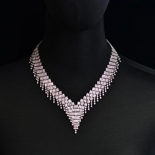Necklace for Women New 2021 Choker Wholesale Bulk Chains Rhinestone Wedding Torques Trendy Prom CORUIXI