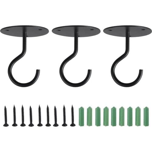 Ceiling Hooks Wall-mounted Lantern Hanger For Hanging Bird Feeders Durable Rust-Resistant 3PCS Wind Chimes Strong Hangers