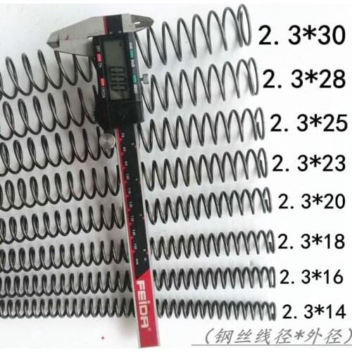 1pcs Pressure spring 2.3mm wire diameterpressure spring outer diameter 14-30 long 300mm stretch back pressure