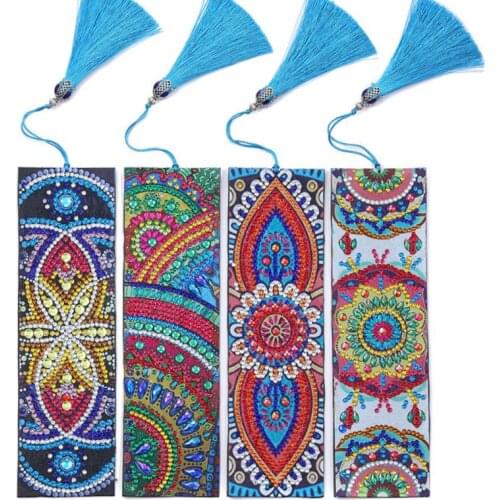 DIY Diamond Painting Bookmark With Tassel Mandala Printing for Valentines Day Graduation Birthday Arts Crafts Gift Party Favor