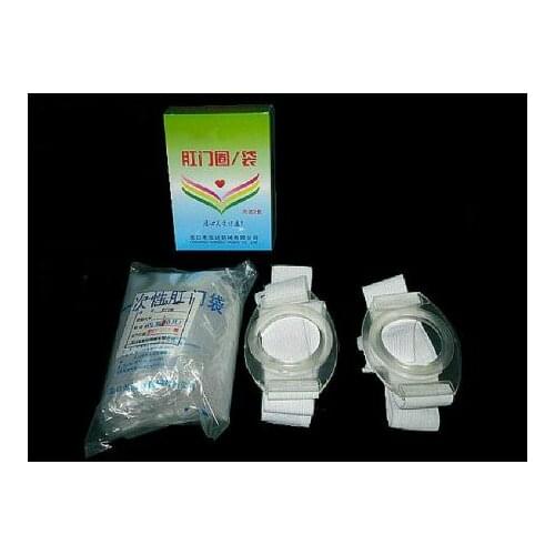 2pcs Silicone widened waist belt type colostomy bag type fake anal silicone circle with100 pcs Disposable anal bag stoma bag