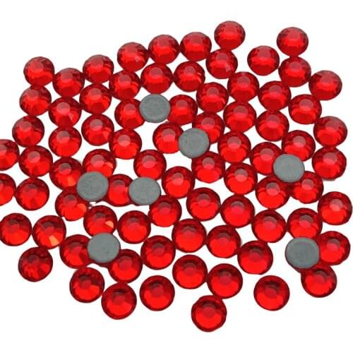 SS6-SS20 1440pcs/Bag Hot Fix Nail Rhinestones Over 20 Color Glitter Flatback Glass Glue On Crystal Iron on Rhinestones Garment