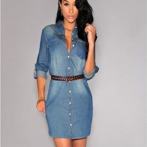 Three Crystal yz Fashion Denim Dresses
