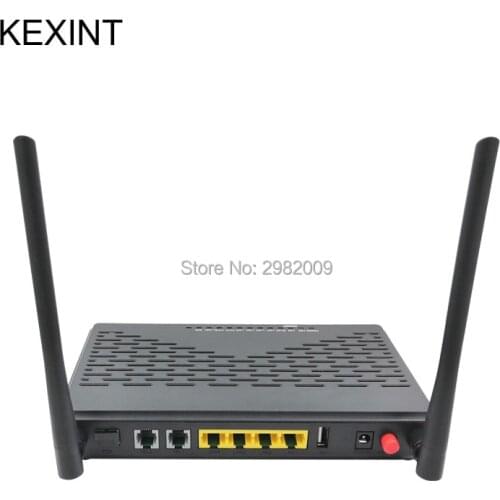 4GE 2POTS GEPON ONU Device WiFi Black , OLT ONT GPON 1 SC UPC PON Port