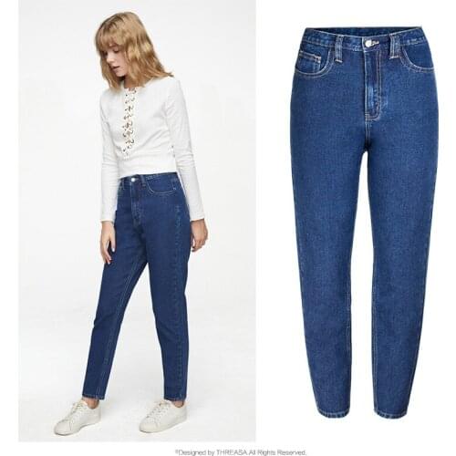 2020 Female Winter Faddish Denim Boyfriend Jeans For Women Wash Vintage High Waist Casual Plus Size Mom Jeans Skinny Jeans Woman