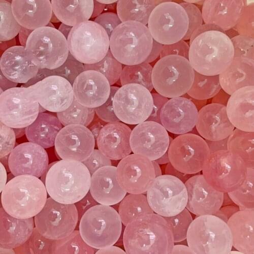 1 pc Natural Crystal Stone Pink Rose Quartz Stone Sphere Crystal Healing Ball Wedding Home Decoration
