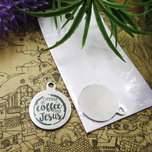 10pcs--"With Enough Coffee I Can Rule The World"stainless steel charms 5 styles for choosing DIY Charms for necklace bracelets