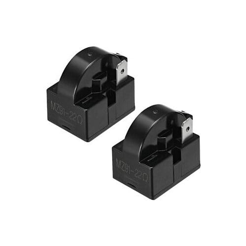 2 Pcs 22 Ohm 1 Pin Refrigerator PTC Starter Relay Black
